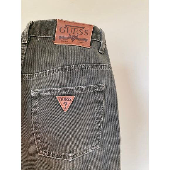 Vintage Y2K Guess Jeans Pascal 075 Triangle Loose Fit Tapered Green 28x31.5 Mens - Picture 1 of 6